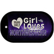 This Girl Loves Her Northwestern Novelty Metal Dog Tag Necklace DT-8512 2" x 1" Dog Tag (DT)