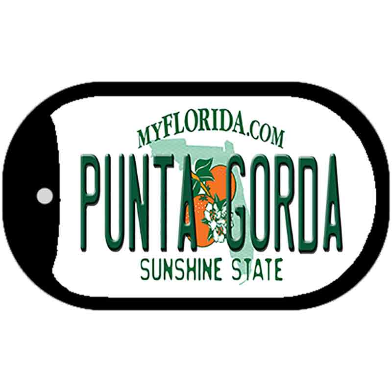 Punta Gorda Florida Novelty Metal Dog Tag Necklace DT-8514 2" x 1" Dog Tag (DT)