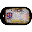 Georgia Rusty Blank Novelty Metal Dog Tag Necklace DT-8515 2" x 1" Dog Tag (DT)