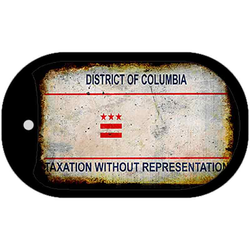 District of Columbia Rusty Blank Novelty Metal Dog Tag Necklace DT-8518