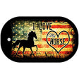 I Love My Horse Novelty Metal Dog Tag Necklace DT-8637 2" x 1" Dog Tag (DT)