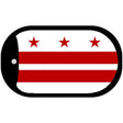 Washington DC State Flag Metal Novelty Dog Tag Necklace DT-8660