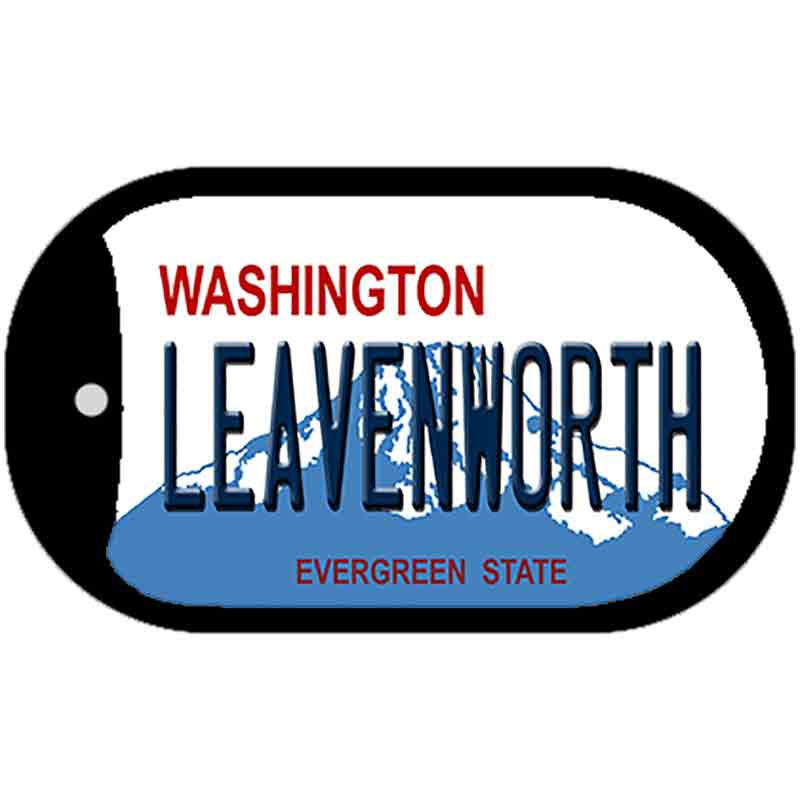 Leavenworth Washington Novelty Metal Dog Tag Necklace DT-8661 2" x 1" Dog Tag (DT)