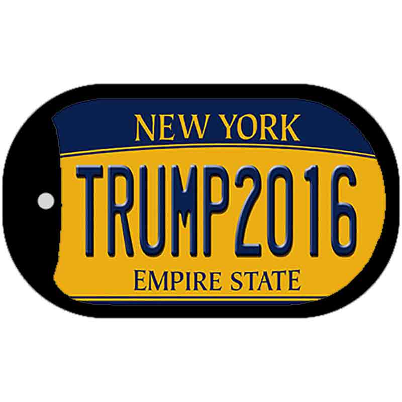 Trump2016 New York Novelty Metal Dog Tag Necklace DT-8745 2" x 1" Dog Tag (DT)