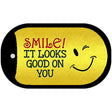 Smile Looks Good Novelty Metal Dog Tag Necklace DT-8824