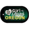 This Girl Loves Her Oregon Novelty Metal Dog Tag Necklace DT-8829 2" x 1" Dog Tag (DT)