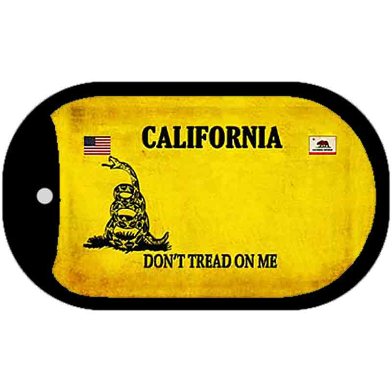 California Do Not Tread Novelty Metal Dog Tag Necklace DT-8837 2" x 1" Dog Tag (DT)