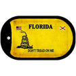 Florida Do Not Tread Novelty Metal Dog Tag Necklace DT-8841 2" x 1" Dog Tag (DT)