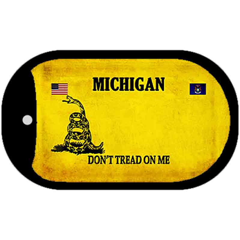 Michigan Do Not Tread Novelty Metal Dog Tag Necklace DT-8854