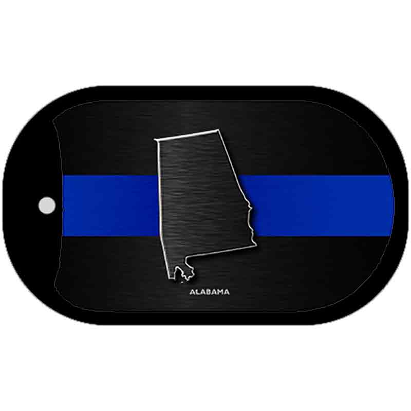 Alabama Thin Blue Line Novelty Dog Tag Necklace DT-8883