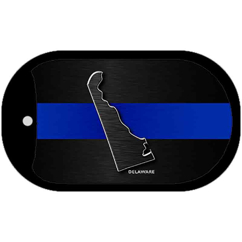 Delaware Thin Blue Line Novelty Dog Tag Necklace DT-8890