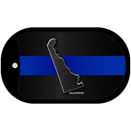 Delaware Thin Blue Line Novelty Dog Tag Necklace DT-8890
