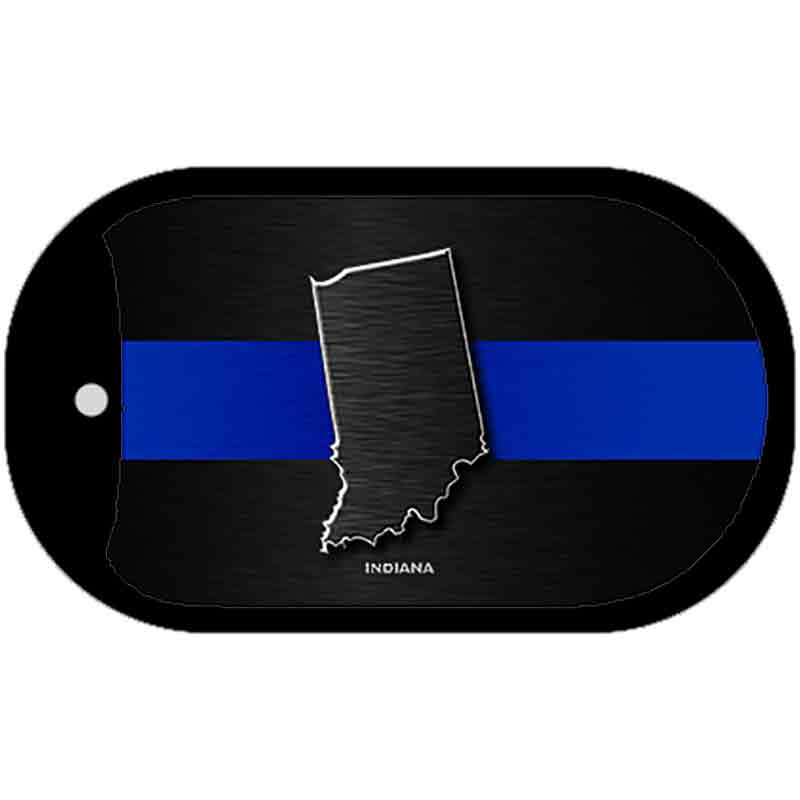 Indiana Thin Blue Line Novelty Dog Tag Necklace DT-8896