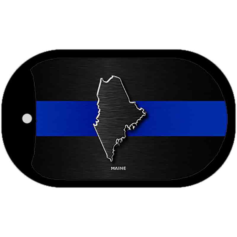 Maine Thin Blue Line Novelty Dog Tag Necklace DT-8901