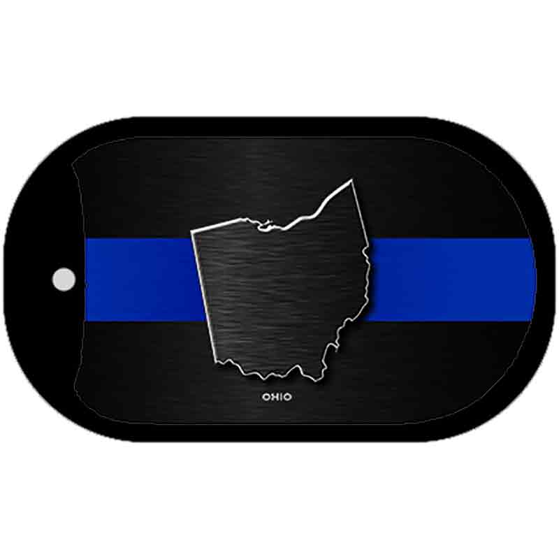 Ohio Thin Blue Line Novelty Dog Tag Necklace DT-8917