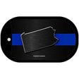 Pennsylvania Thin Blue Line Novelty Dog Tag Necklace DT-8920