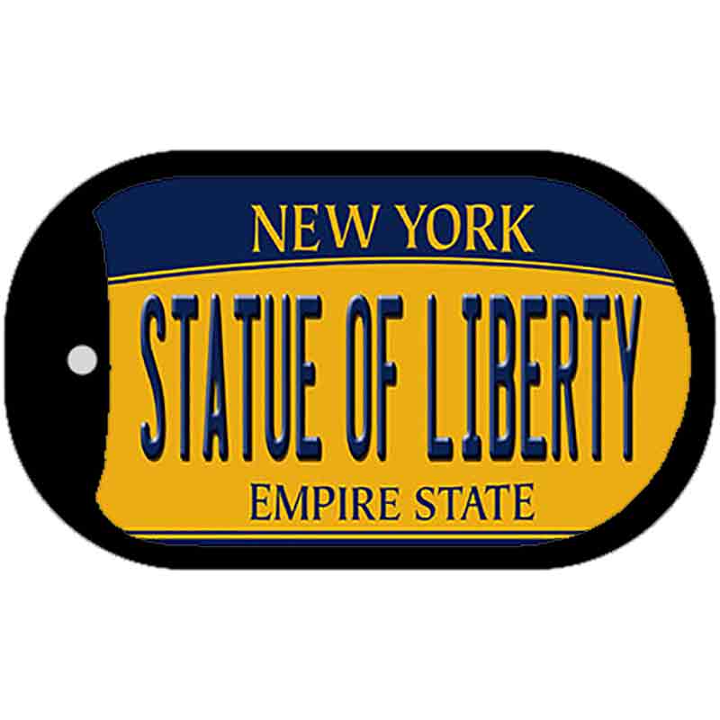 Statue of Liberty New York Novelty Metal Dog Tag Necklace DT-8939 2" x 1" Dog Tag (DT)