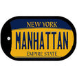 Manhattan New York Novelty Metal Dog Tag Necklace DT-8944 2" x 1" Dog Tag (DT)