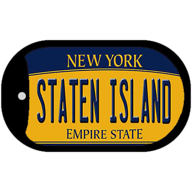 Staten Island New York Novelty Metal Dog Tag Necklace DT-8947 2" x 1" Dog Tag (DT)