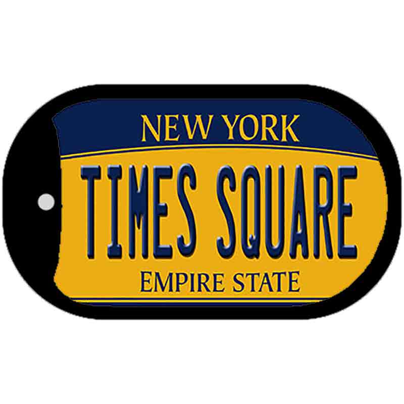 Times Square New York Novelty Metal Dog Tag Necklace DT-8948 2" x 1" Dog Tag (DT)
