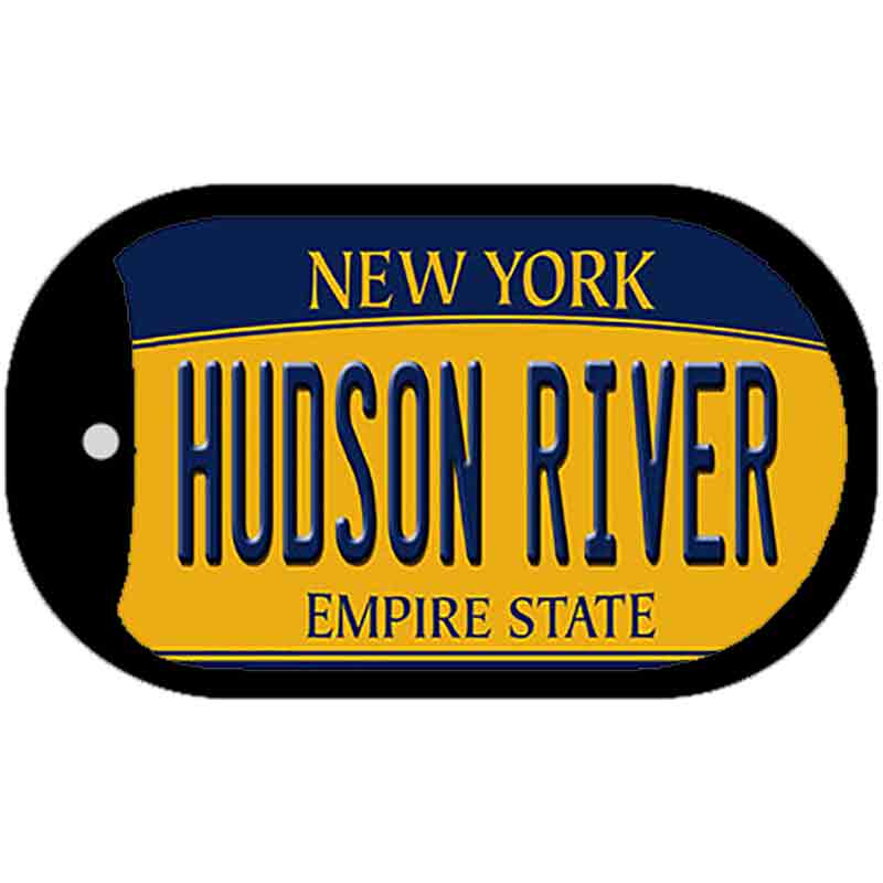 Hudson River New York Novelty Metal Dog Tag Necklace DT-8952 2" x 1" Dog Tag (DT)