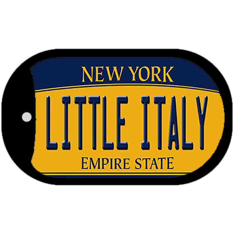 Little Italy New York Novelty Metal Dog Tag Necklace DT-8958 2" x 1" Dog Tag (DT)