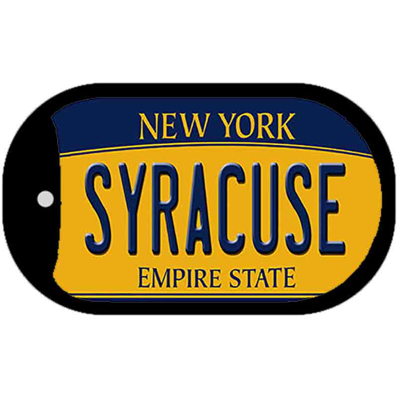 Syracuse New York Novelty Metal Dog Tag Necklace DT-8959 2" x 1" Dog Tag (DT)