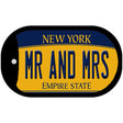 Mr and Mrs New York Novelty Metal Dog Tag Necklace DT-8966 2" x 1" Dog Tag (DT)