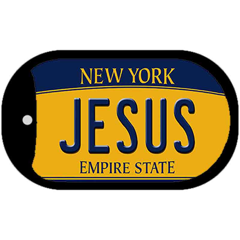 Jesus New York Novelty Metal Dog Tag Necklace DT-8968 2" x 1" Dog Tag (DT)