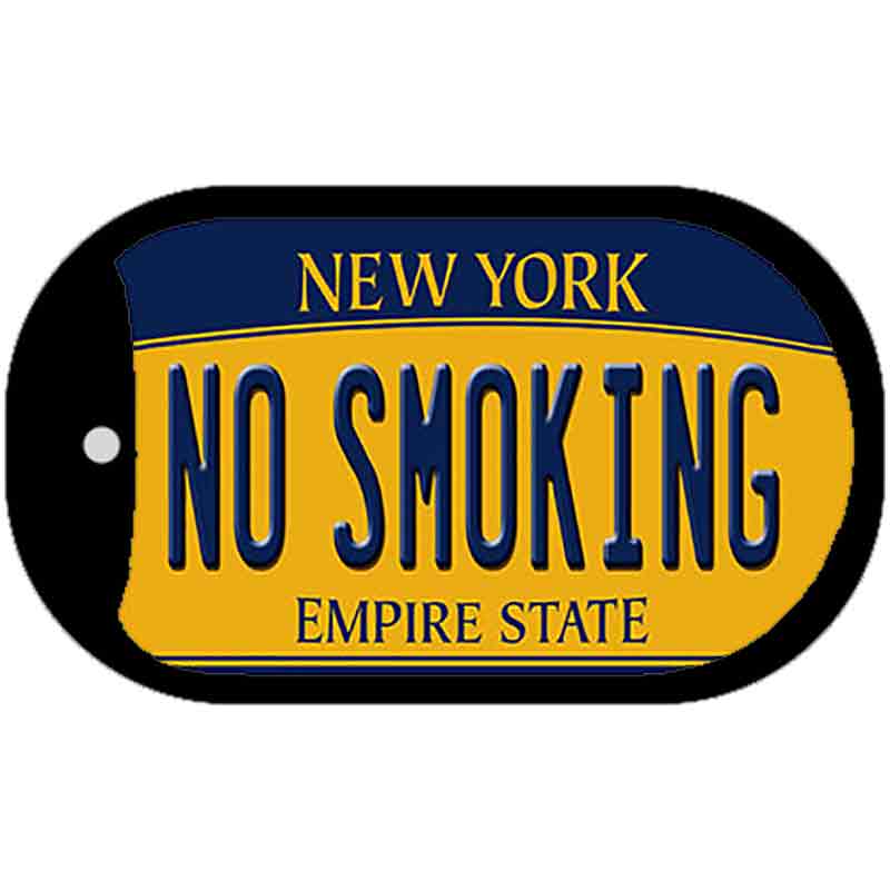 No Smoking New York Novelty Metal Dog Tag Necklace DT-8969 2" x 1" Dog Tag (DT)