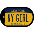 NY Girl New York Novelty Metal Dog Tag Necklace DT-8974 2" x 1" Dog Tag (DT)