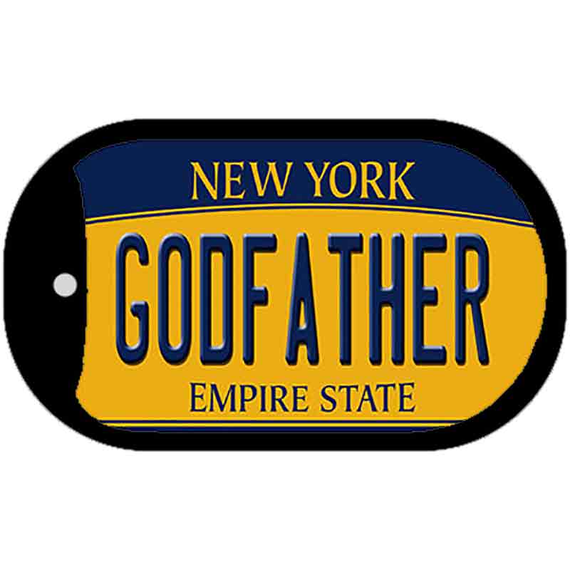 Godfather New York Novelty Metal Dog Tag Necklace DT-8984 2" x 1" Dog Tag (DT)