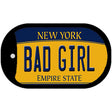 Bad Girl New York Novelty Metal Dog Tag Necklace DT-8986 2" x 1" Dog Tag (DT)