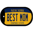 Best Mom New York Novelty Metal Dog Tag Necklace DT-8987 2" x 1" Dog Tag (DT)