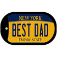 Best Dad New York Novelty Metal Dog Tag Necklace DT-8988 2" x 1" Dog Tag (DT)