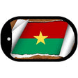 Burkina Faso Flag Scroll Metal Novelty Dog Tag Necklace DT-9146