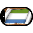 Sierra Leone Flag Scroll Metal Novelty Dog Tag Necklace DT-9279
