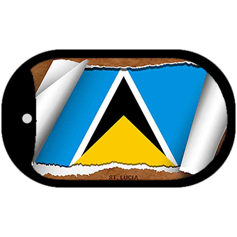Magnete Da Frigo Collezionabile Bandiera Di Santa Lucia - Caraibi - 6,3 X 8,9 Cm - 4