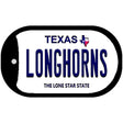 Longhorns Texas Novelty Metal Dog Tag Necklace DT-9357 2" x 1" Dog Tag (DT)