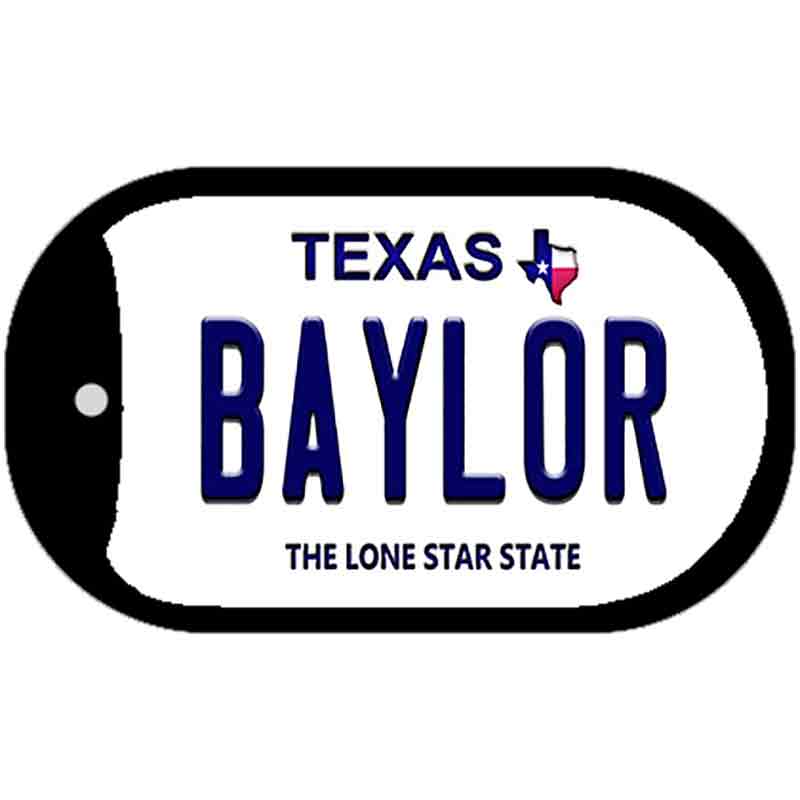 Baylor Texas Novelty Metal Dog Tag Necklace DT-9380 2" x 1" Dog Tag (DT)