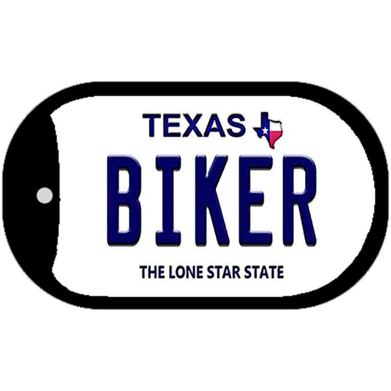 Biker Texas Novelty Metal Dog Tag Necklace DT-9398