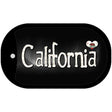California Flag Script Novelty Metal Dog Tag Necklace DT-9443 2" x 1" Dog Tag (DT)