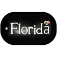 Florida Flag Script Novelty Metal Dog Tag Necklace DT-9447 2" x 1" Dog Tag (DT)