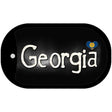 Georgia Flag Script Novelty Metal Dog Tag Necklace DT-9448 2" x 1" Dog Tag (DT)