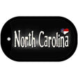 North Carolina Flag Script Novelty Metal Dog Tag Necklace DT-9471 2" x 1" Dog Tag (DT)
