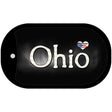 Ohio Flag Script Novelty Metal Dog Tag Necklace DT-9473