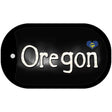Oregon Flag Script Novelty Metal Dog Tag Necklace DT-9475 2" x 1" Dog Tag (DT)