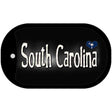 South Carolina Flag Script Novelty Metal Dog Tag Necklace DT-9478