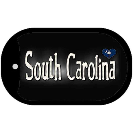 South Carolina Flag Script Novelty Metal Dog Tag Necklace DT-9478