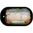 Georgia Rusty Blank Novelty Metal Dog Tag Necklace DT-9501 2" x 1" Dog Tag (DT)